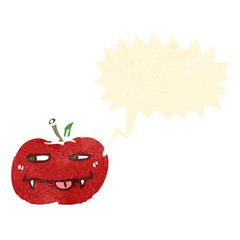 retro cartoon vampire apple