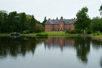 Fototapeta na wymiar Big beautiful mansion house estate Denmark