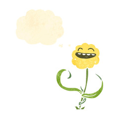 retro cartoon flower