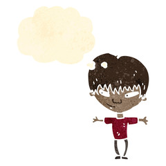 clever boy retro cartoon