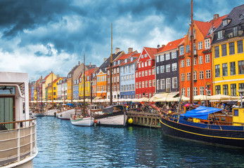 Fototapeta na wymiar Copenhagen Nyhavn Harbor