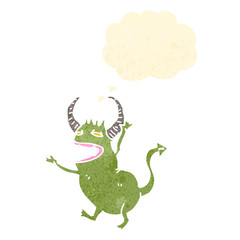 cartoon little green devil