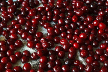 Ripe cherries as a background