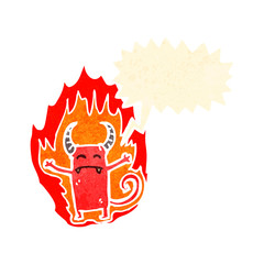 flaming little devil cartoon