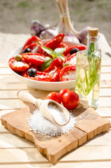 homemade preserves with sun-dried tomatoes