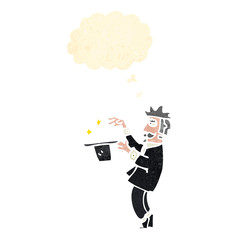 retro cartoon magician