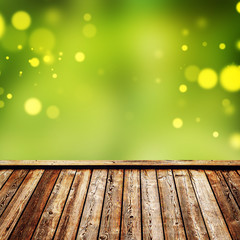 Empty Wooden Boardwalk Deck