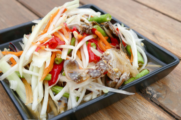 papaya salad with crab