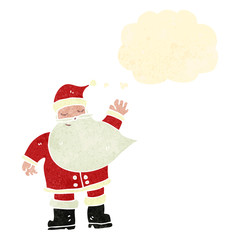 retro cartoon santa