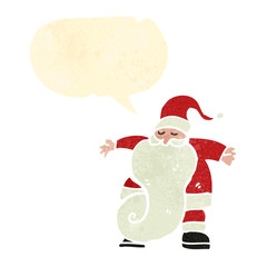 retro cartoon santa