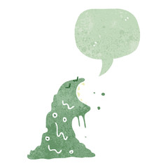 retro cartoon slime monster