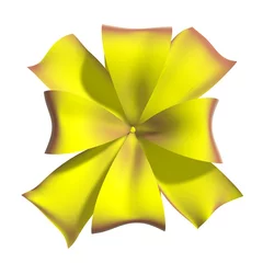 Fotobehang Bloemvormige strik in geel © emieldelange