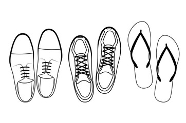 footwear top view
