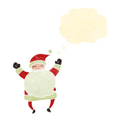 retro cartoon jolly santa claus
