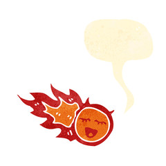 retro cartoon fireball
