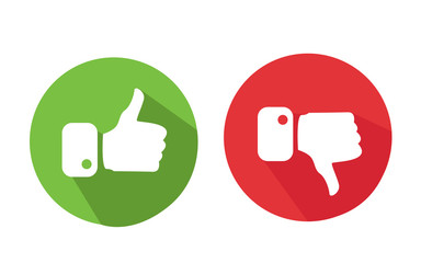 Modern Thumbs Up and Thumbs Down Icons