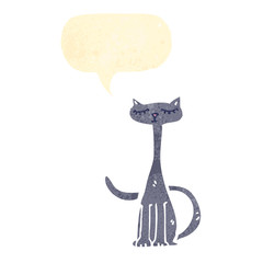 retro cartoon cute cat