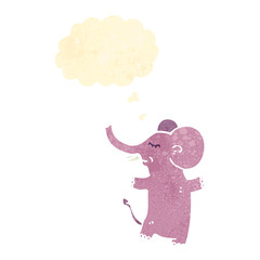 retro cartoon pink elephant