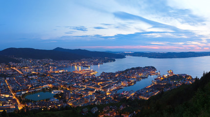 Panorama of Bergen Norway