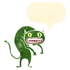 retro cartoon spooky monster