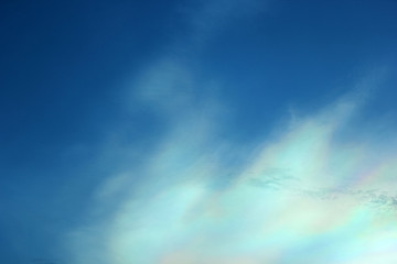 Beautiful iridescent colorful cloud