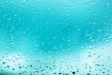 Water drops on glass