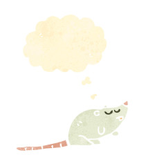 retro cartoon white mouse,