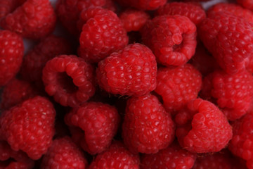 Fresh raspberries background