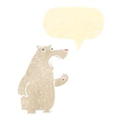 retro cartoon polar bear