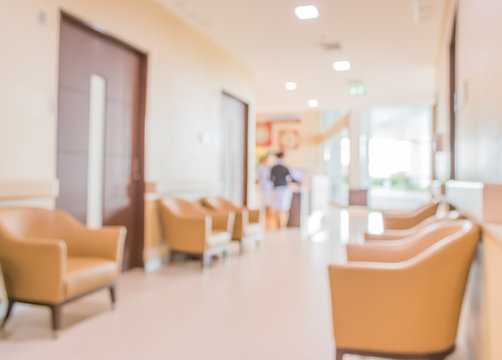 blur image of hospital office room