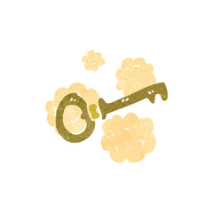 retro cartoon key