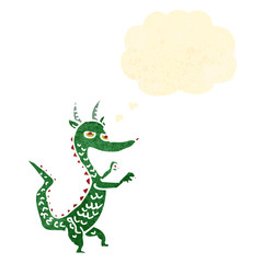 retro cartoon dragon
