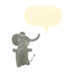 retro cartoon elephant
