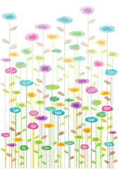 vintage vector meadow sketch