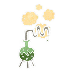 retro cartoon science experiment