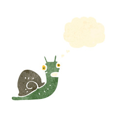 retro cartoon snail