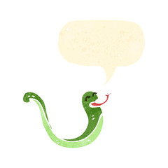retro cartoon snake