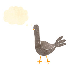 retro cartoon pigeon