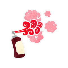 retro cartoon spray can