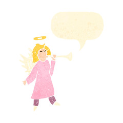 retro cartoon angel