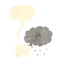 retro cartoon storm cloud