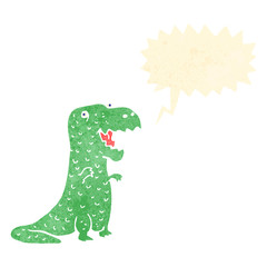 retro cartoon dinosaur