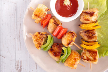 meat barbecue with sauce