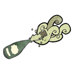 cartoon champagne bottle
