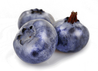 Blueberries isolated on white