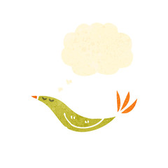 Fototapeta premium retro cartoon yellow bird,