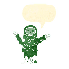 retro cartoon halloween ghoul
