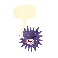 retro cartoon sea anemone