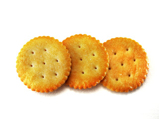 Isolated round crackers