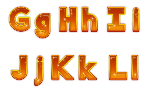 Set of Buttons, Letters, Seamless Loop